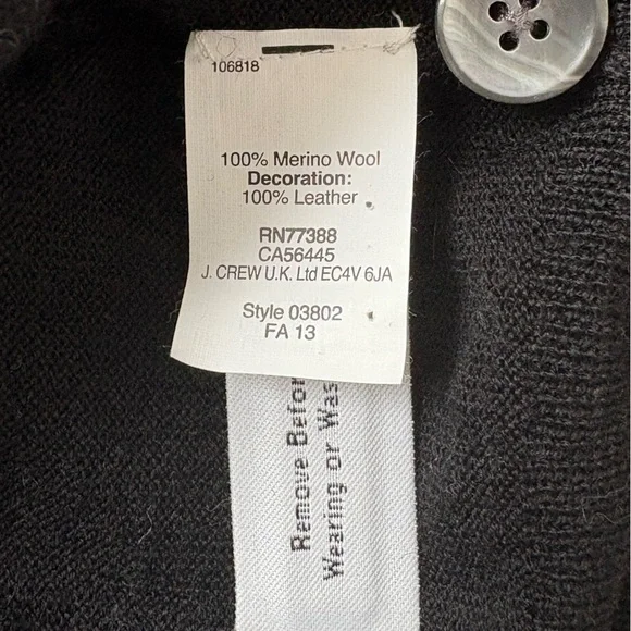 Leather/wool Cardigan  S - Picture 11 of 11